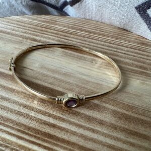 10k bangle with amethyst